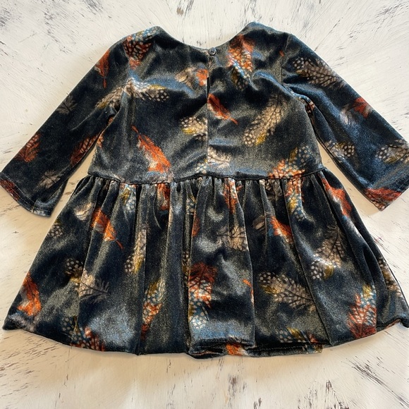 2T Velvet Feather Dress - Picture 5 of 5